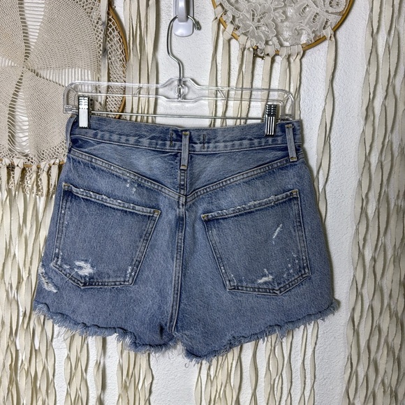 Agolde Jaden Denim Cut Off Shorts Size 26 - Picture 7 of 7